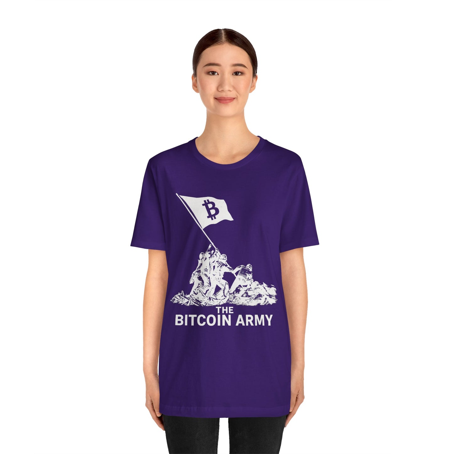 The Bitcoin Army Raising Flag Unisex T-Shirt