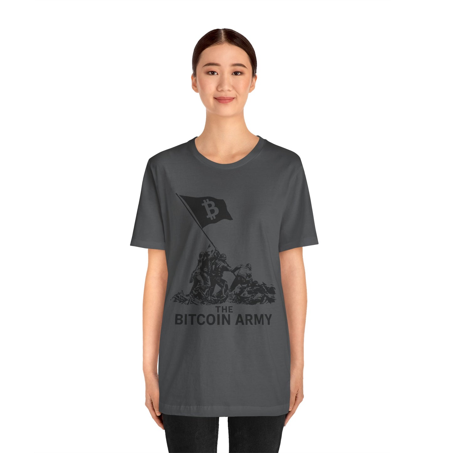 The Bitcoin Army Raising Flag Unisex T-Shirt