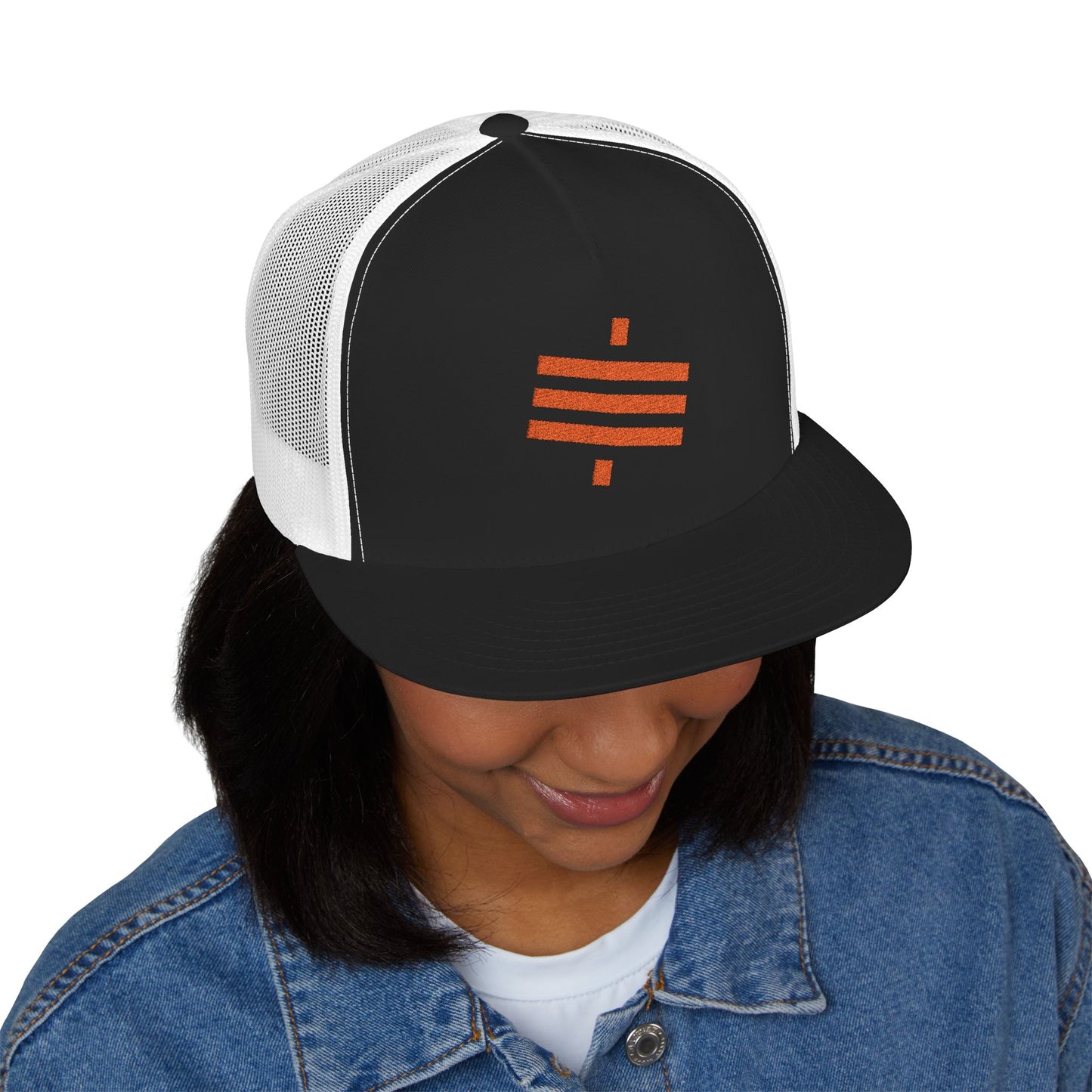 SATS Symbol Unisex Flat Brim Trucker Hat