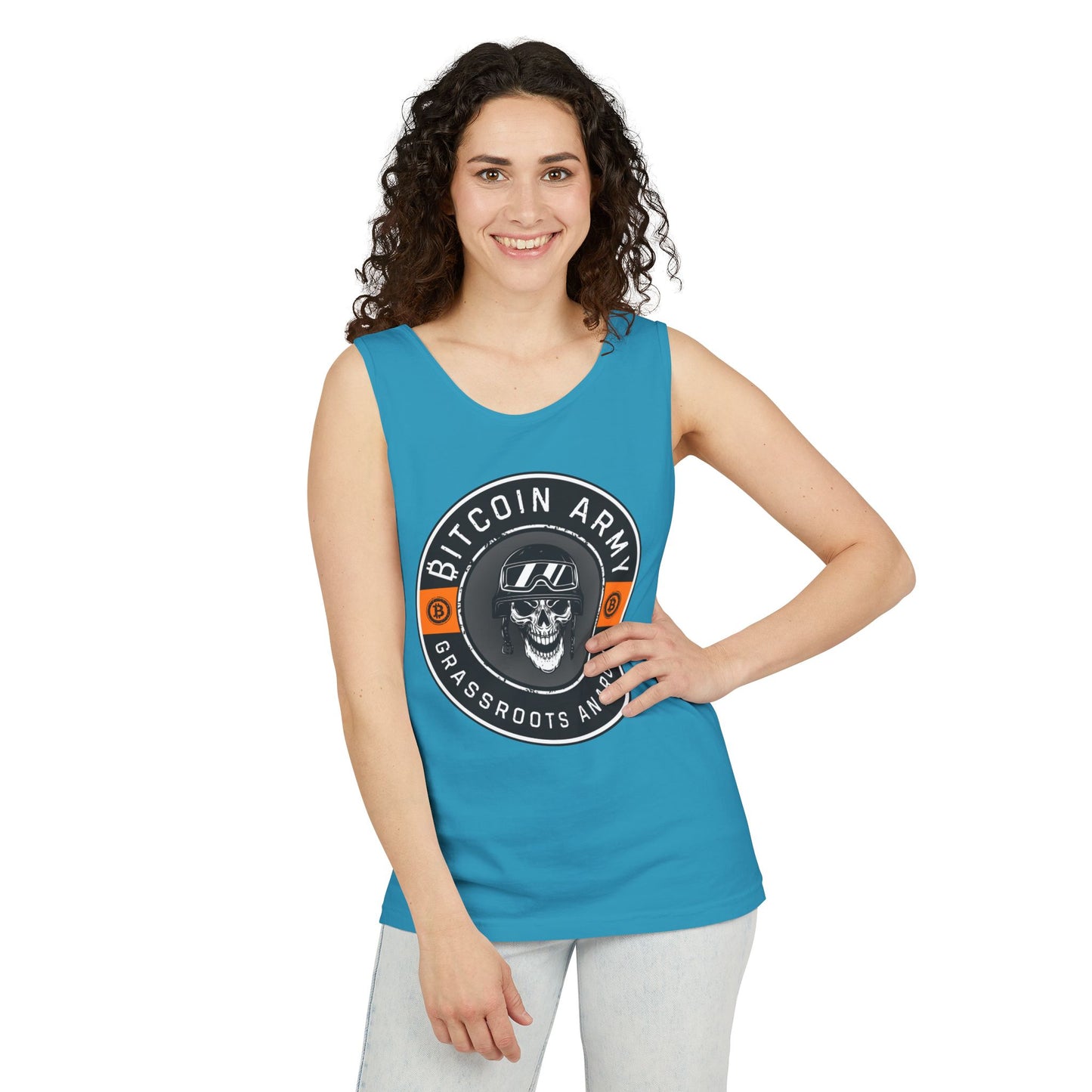 Bitcoin Army Grassroots Anarchy Tank Top