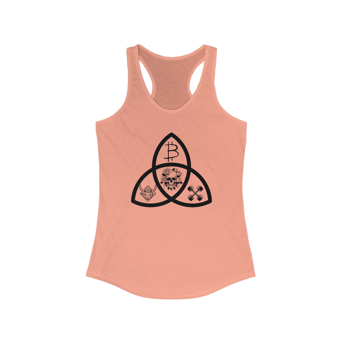 Beef Barbells & Bitcoin Trifecta Women's Racerback Tank