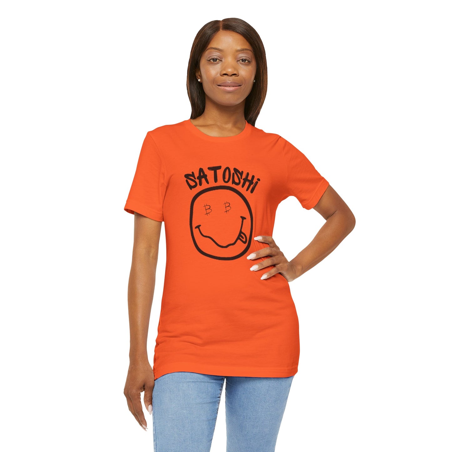 Bitcoin Eyed Satoshi Smiley T-Shirt