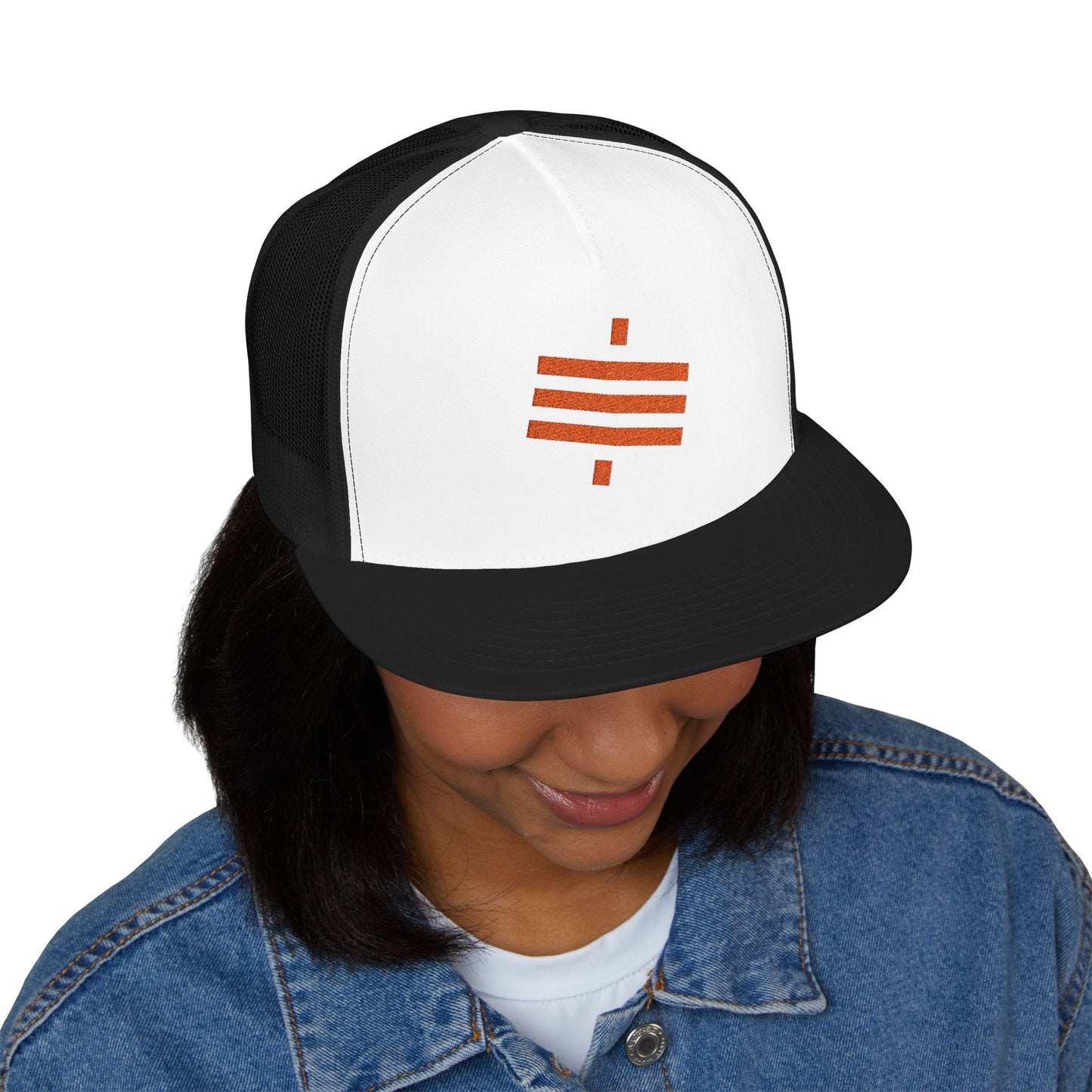 SATS Symbol Unisex Flat Brim Trucker Hat