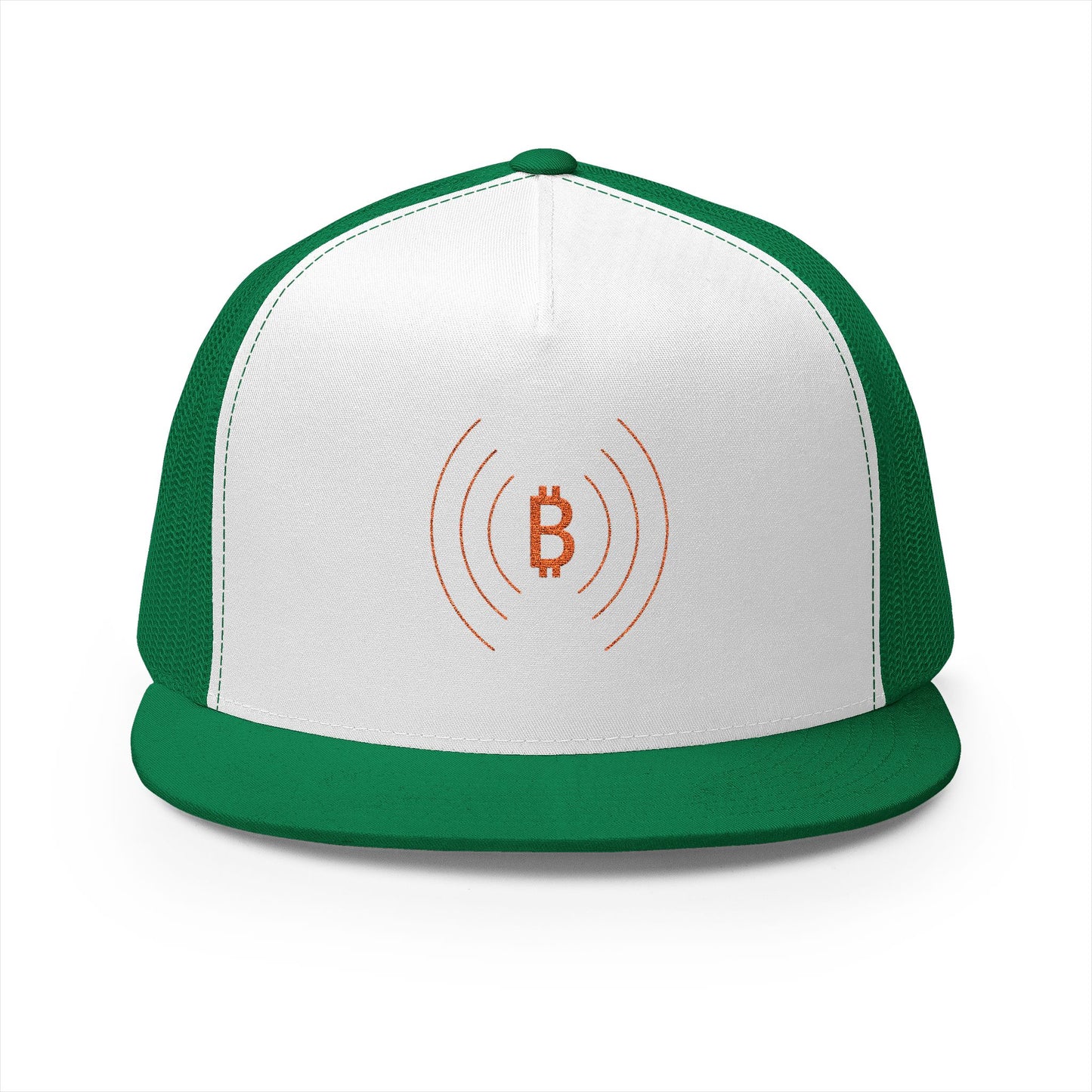 The Bitcoin Broadcast Flat Brim Trucker Hat
