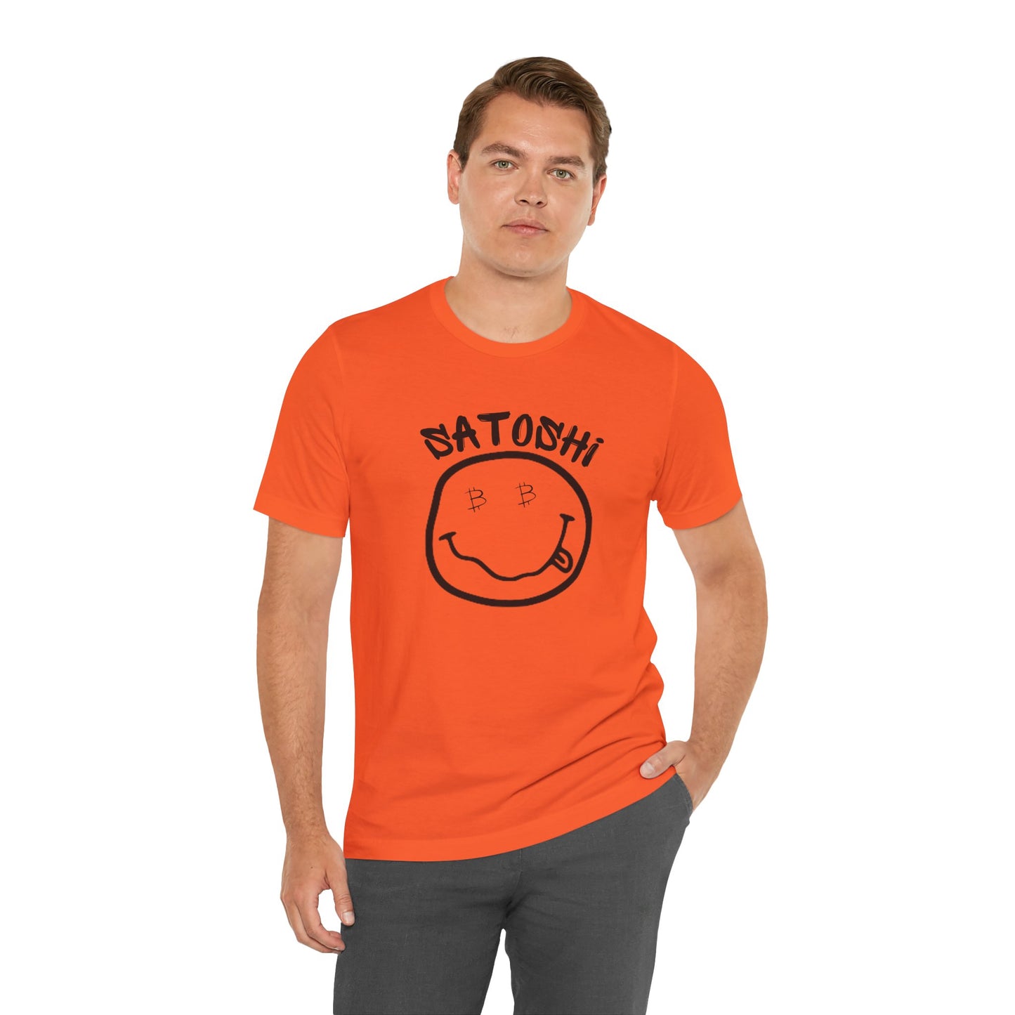 Bitcoin Eyed Satoshi Smiley T-Shirt