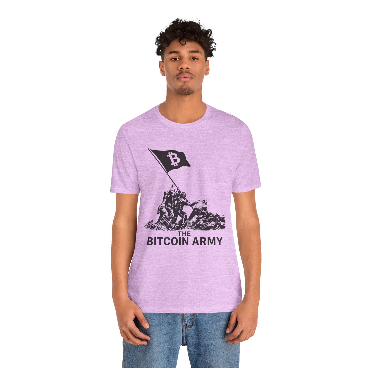 The Bitcoin Army Raising Flag Unisex T-Shirt