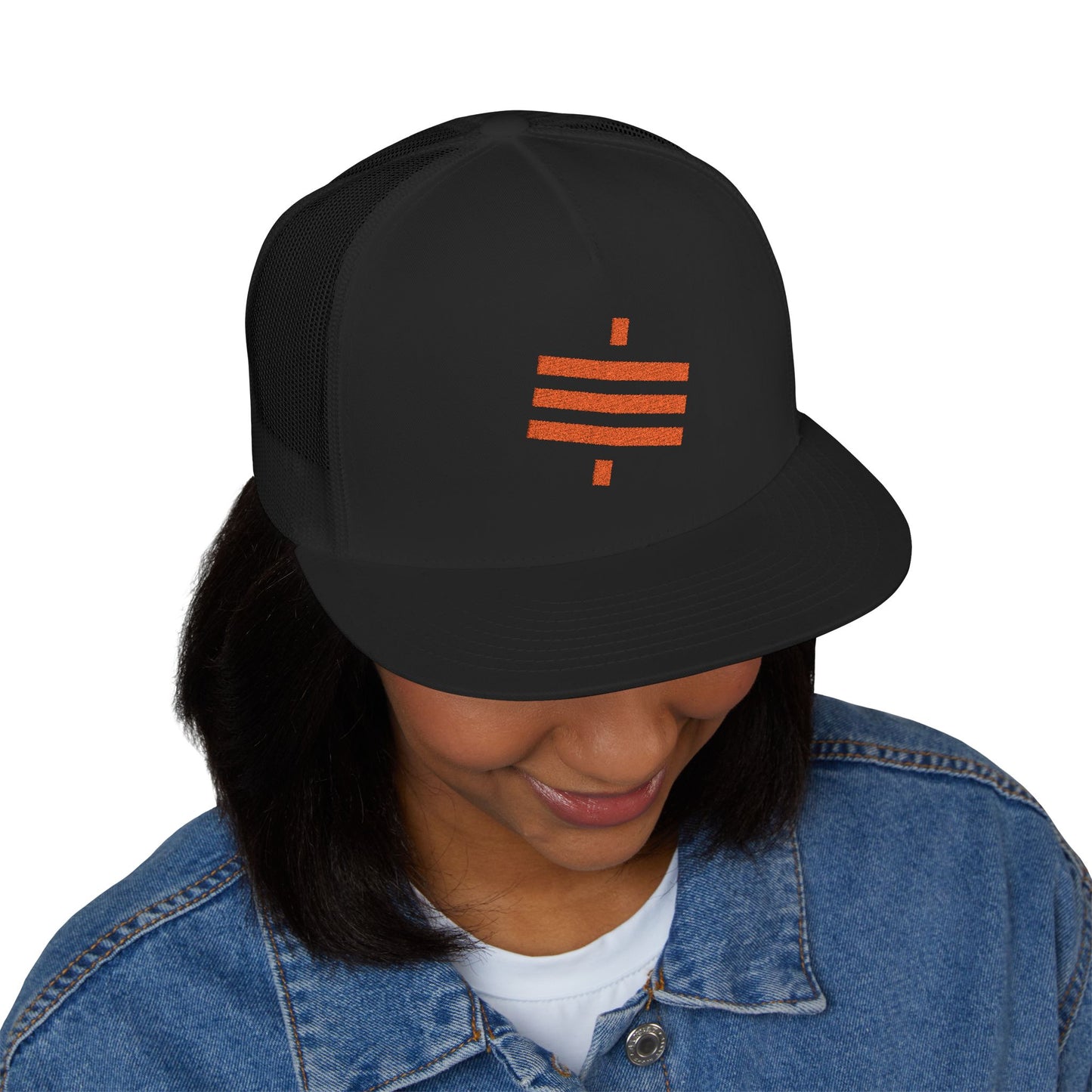 SATS Symbol Unisex Flat Brim Trucker Hat