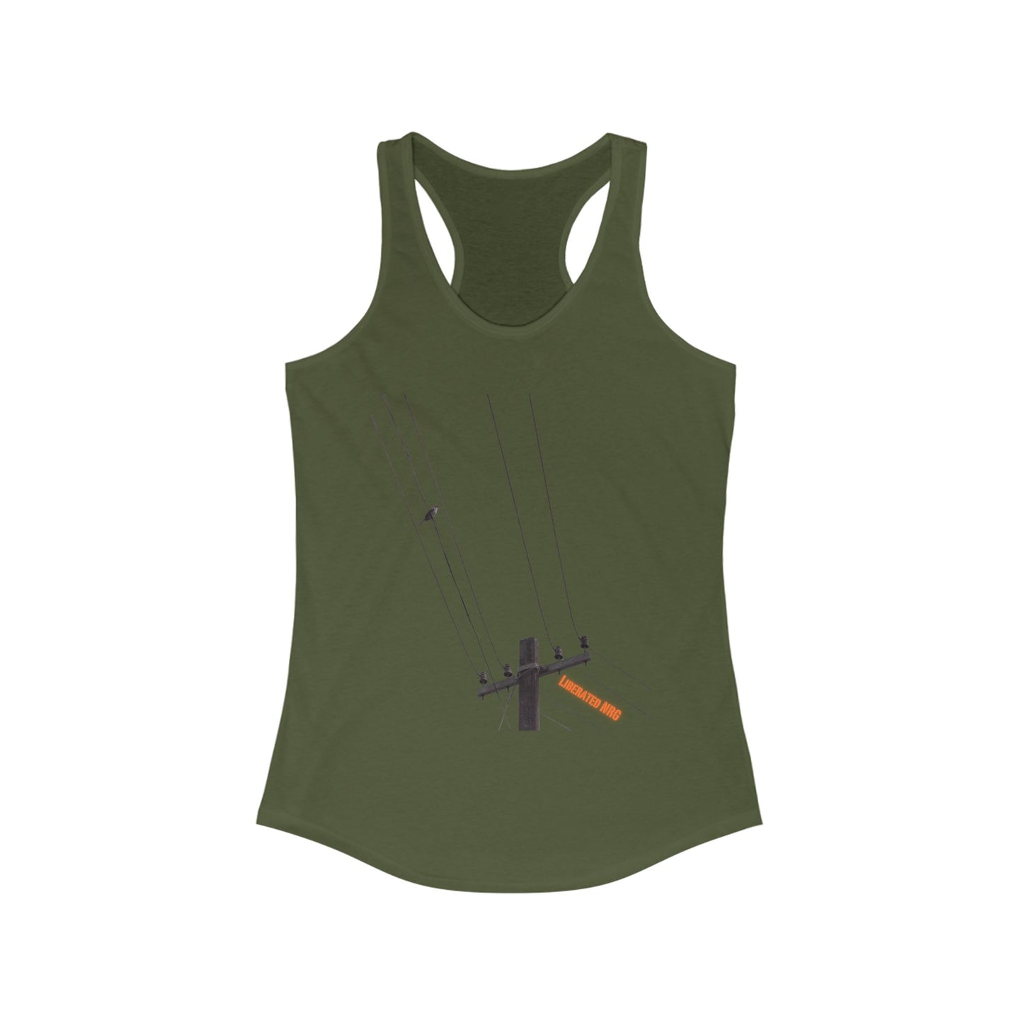Bird On A Wire Liberated NRG Women's Racerback Tank