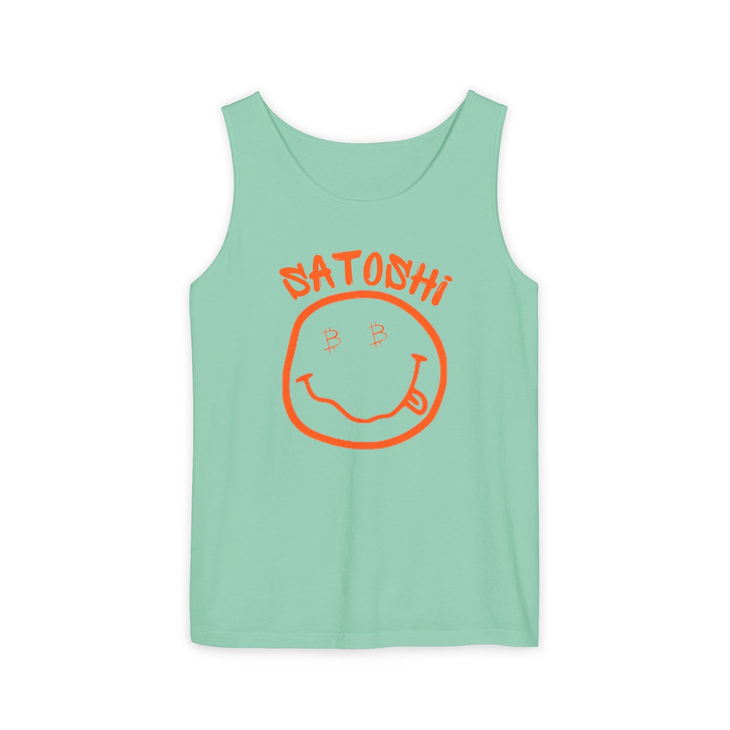 Bitcoin Eyed Satoshi Smiley Tank Top