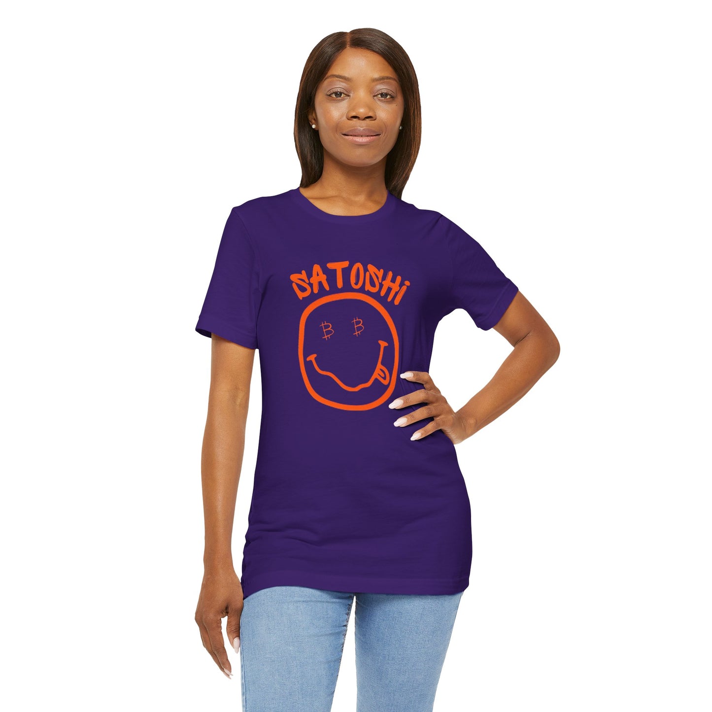 Bitcoin Eyed Satoshi Smiley T-Shirt