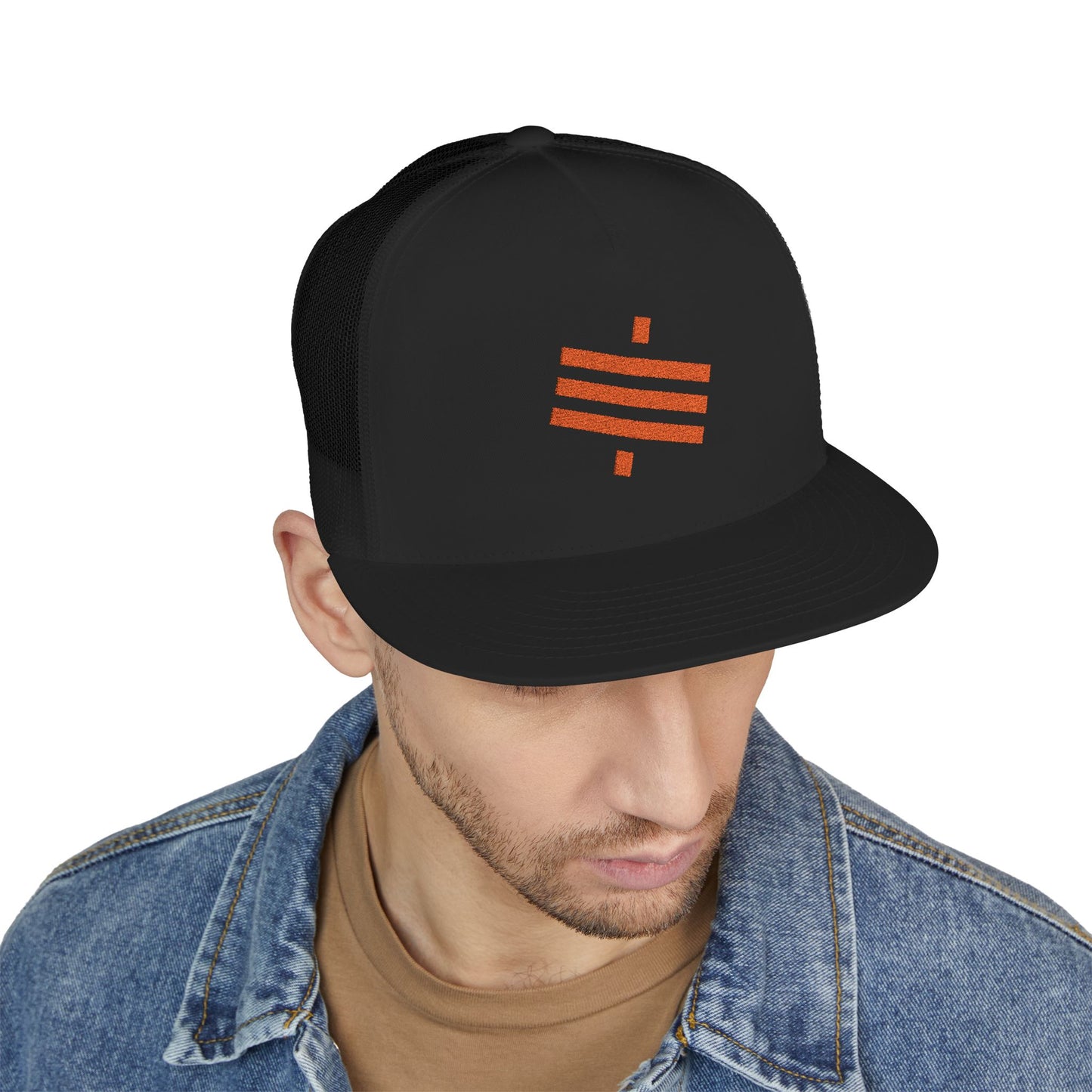 SATS Symbol Unisex Flat Brim Trucker Hat