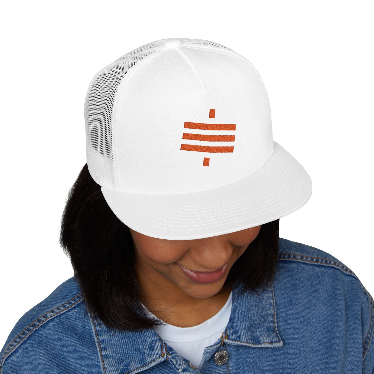 SATS Symbol Unisex Flat Brim Trucker Hat