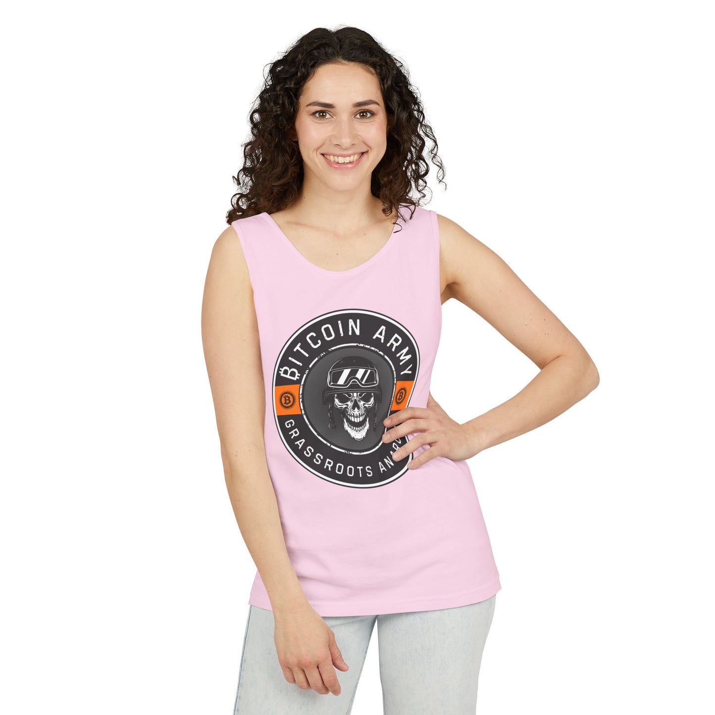 Bitcoin Army Grassroots Anarchy Tank Top