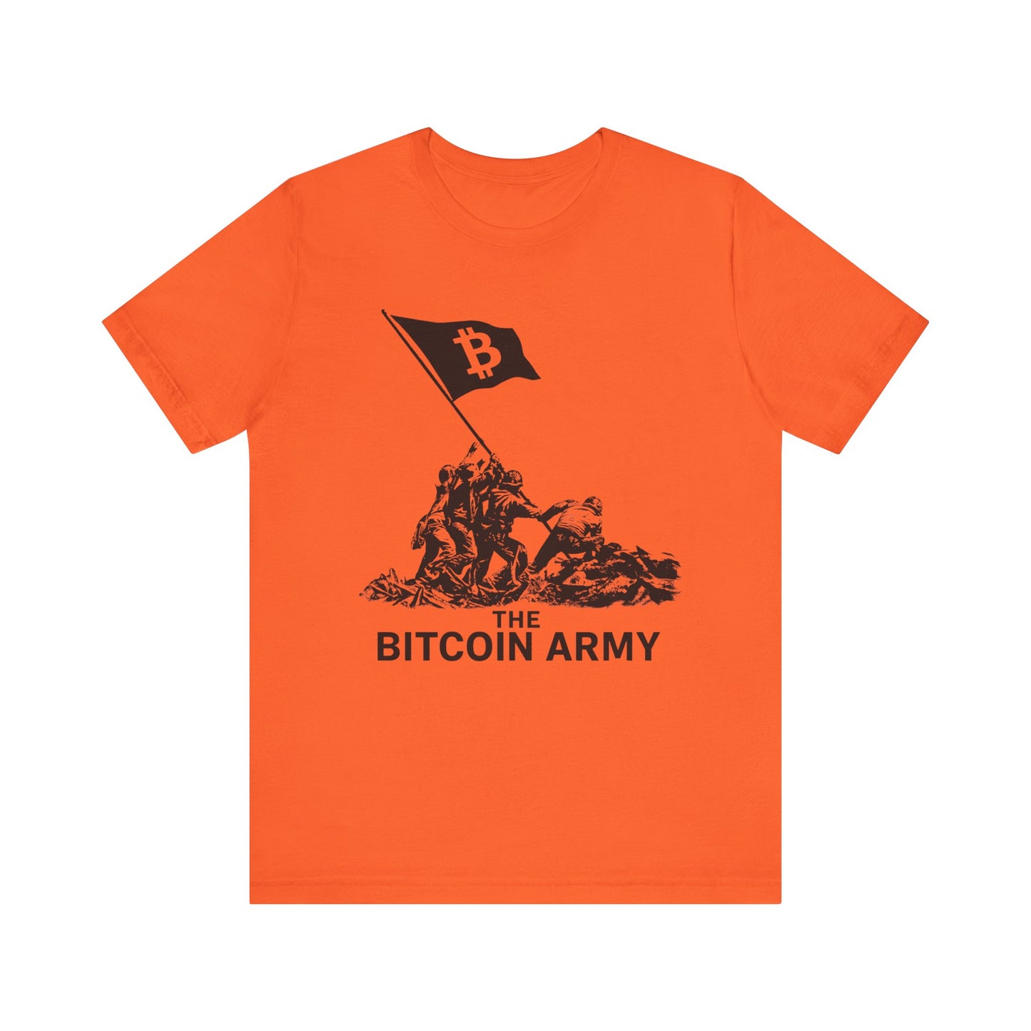 The Bitcoin Army Raising Flag Unisex T-Shirt