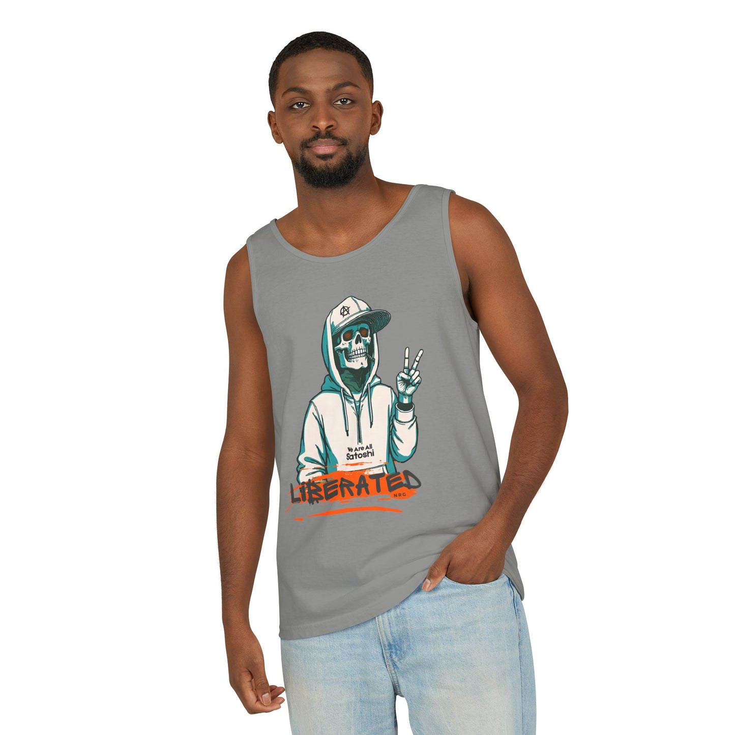 We Are All Satoshi Liberated NRG Skeleton Tank Top