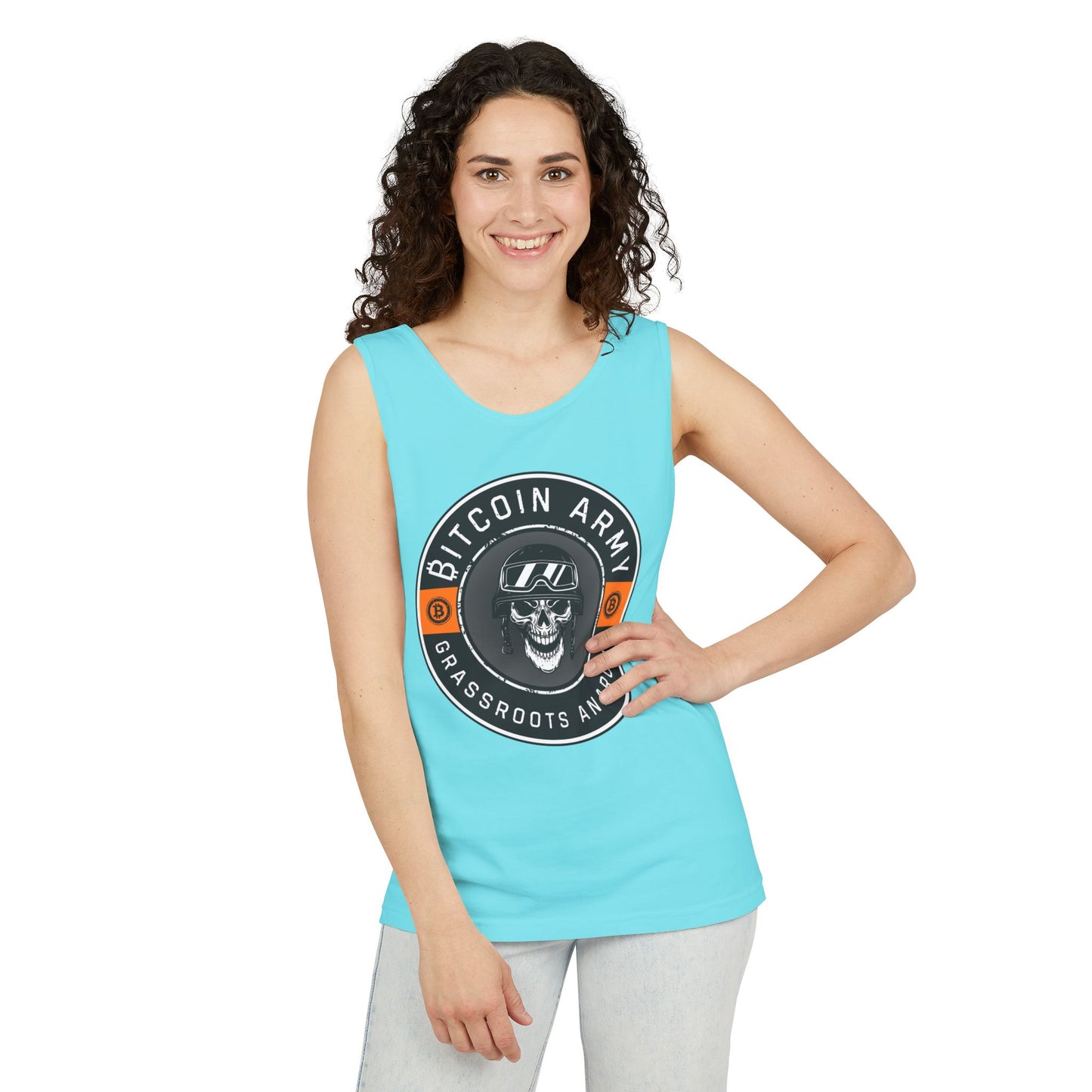 Bitcoin Army Grassroots Anarchy Tank Top