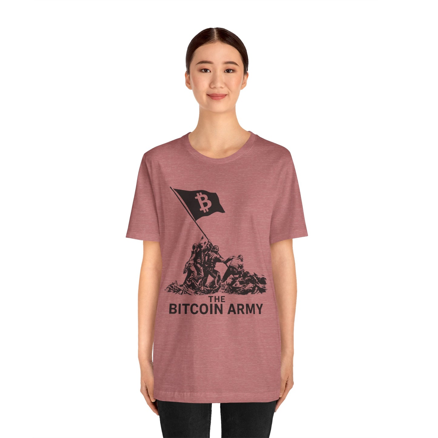 The Bitcoin Army Raising Flag Unisex T-Shirt