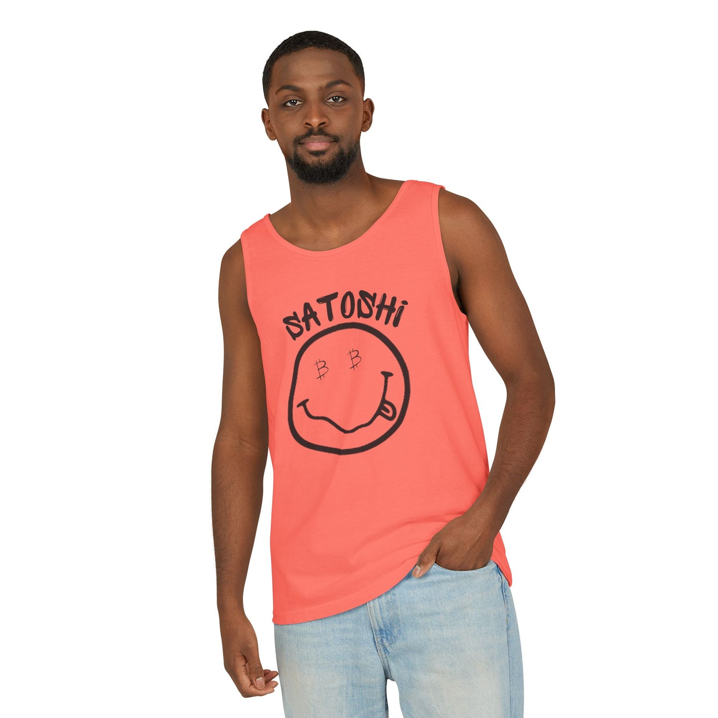 Bitcoin Eyed Satoshi Smiley Tank Top