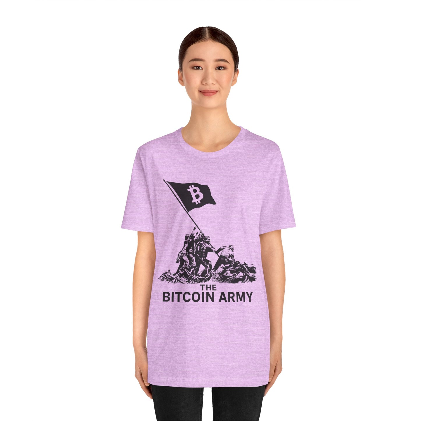 The Bitcoin Army Raising Flag Unisex T-Shirt