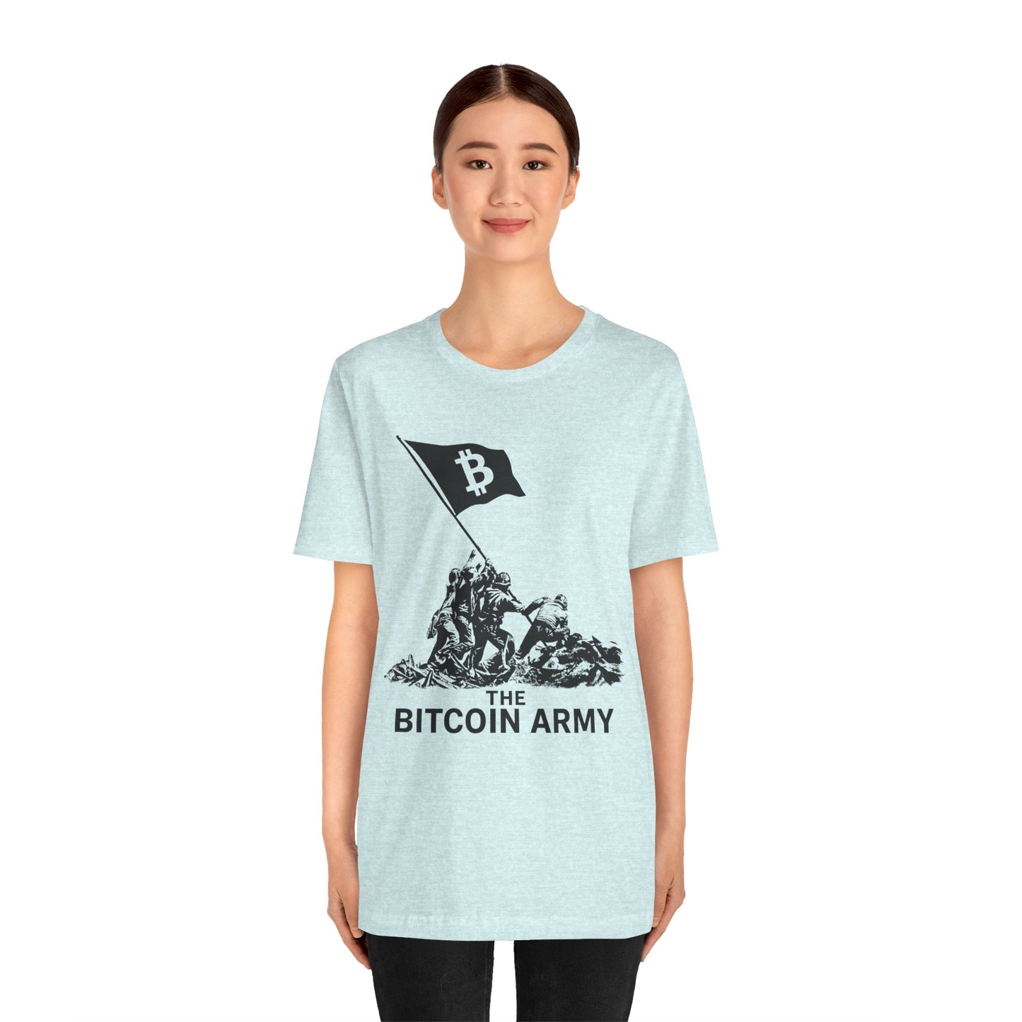 The Bitcoin Army Raising Flag Unisex T-Shirt