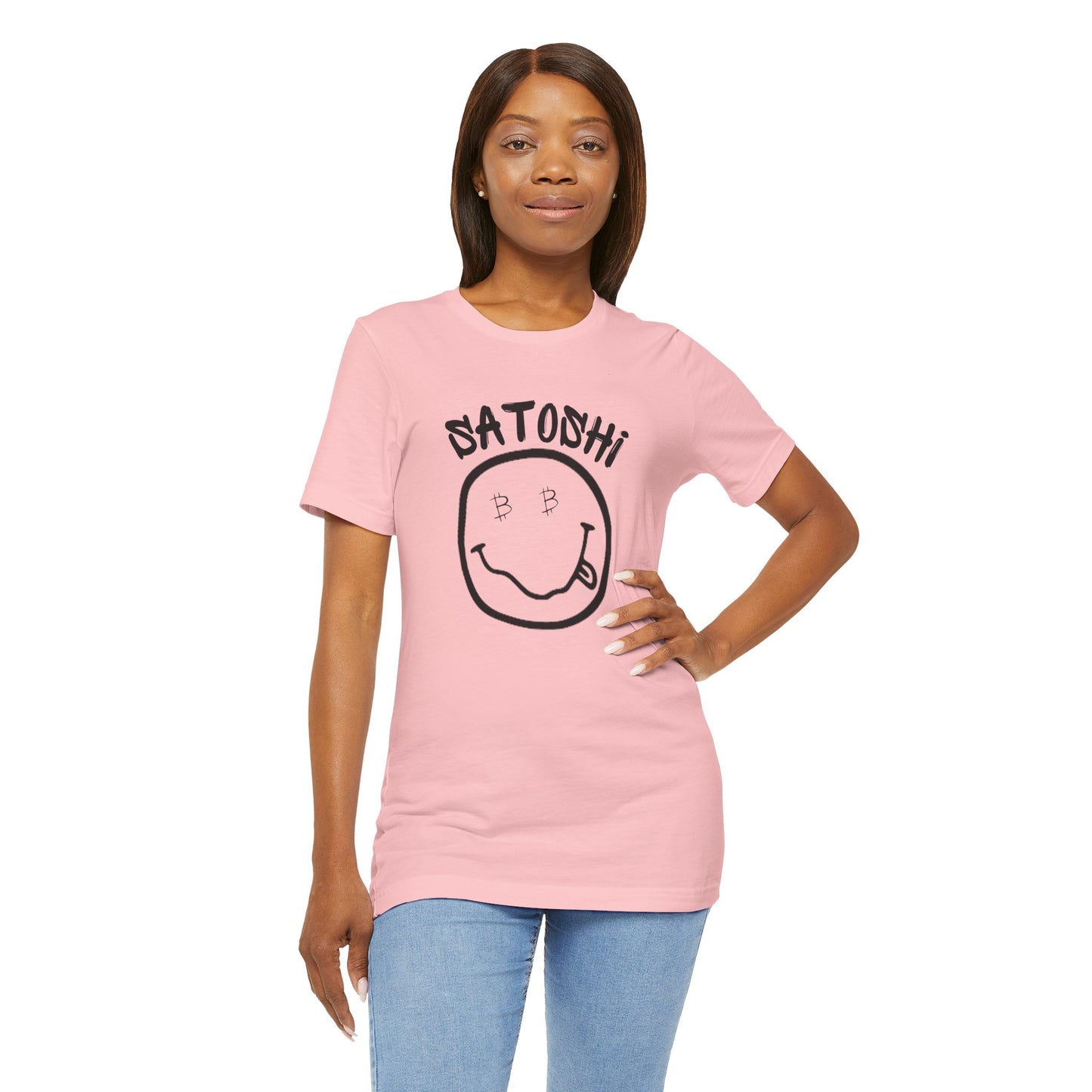Bitcoin Eyed Satoshi Smiley T-Shirt