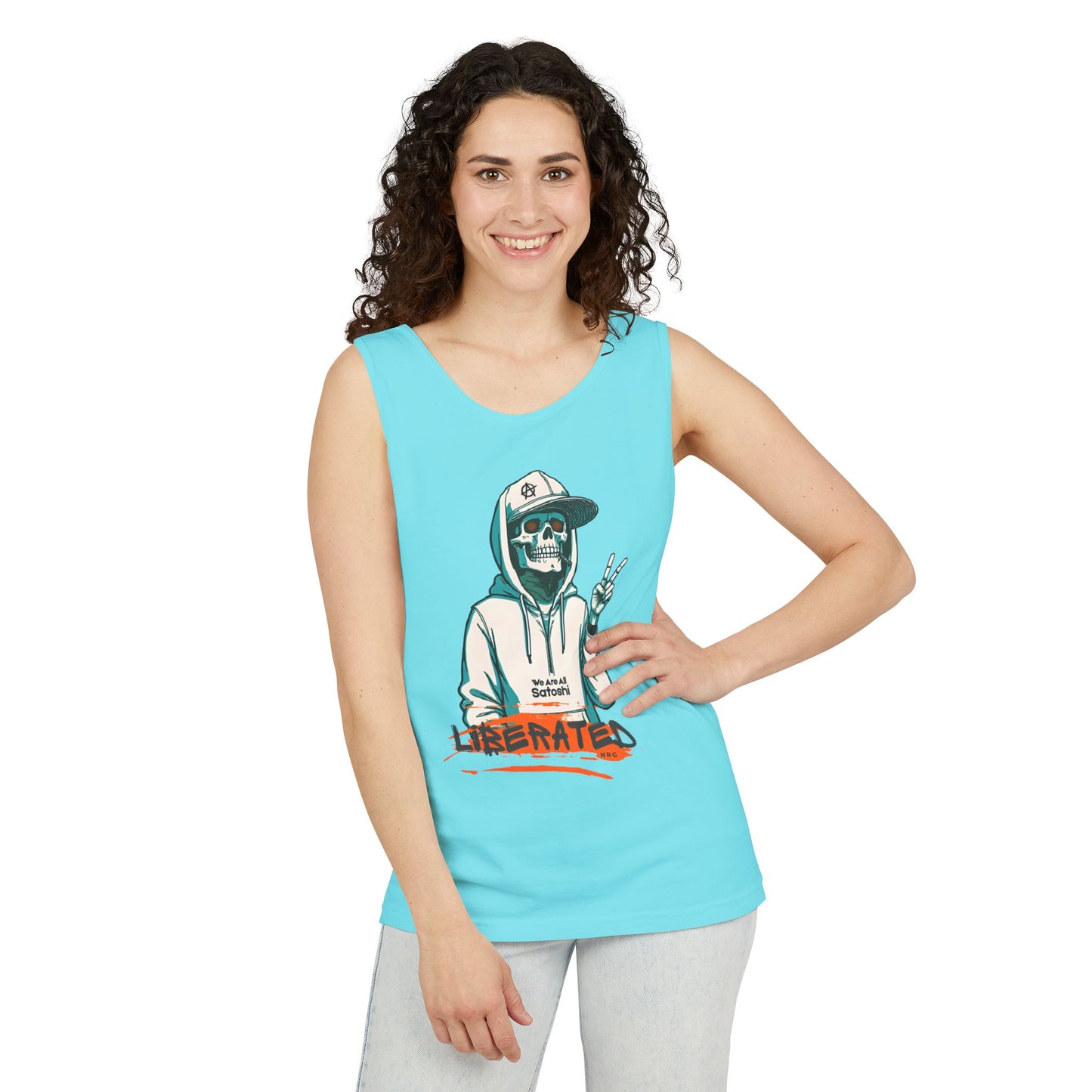 We Are All Satoshi Liberated NRG Skeleton Tank Top