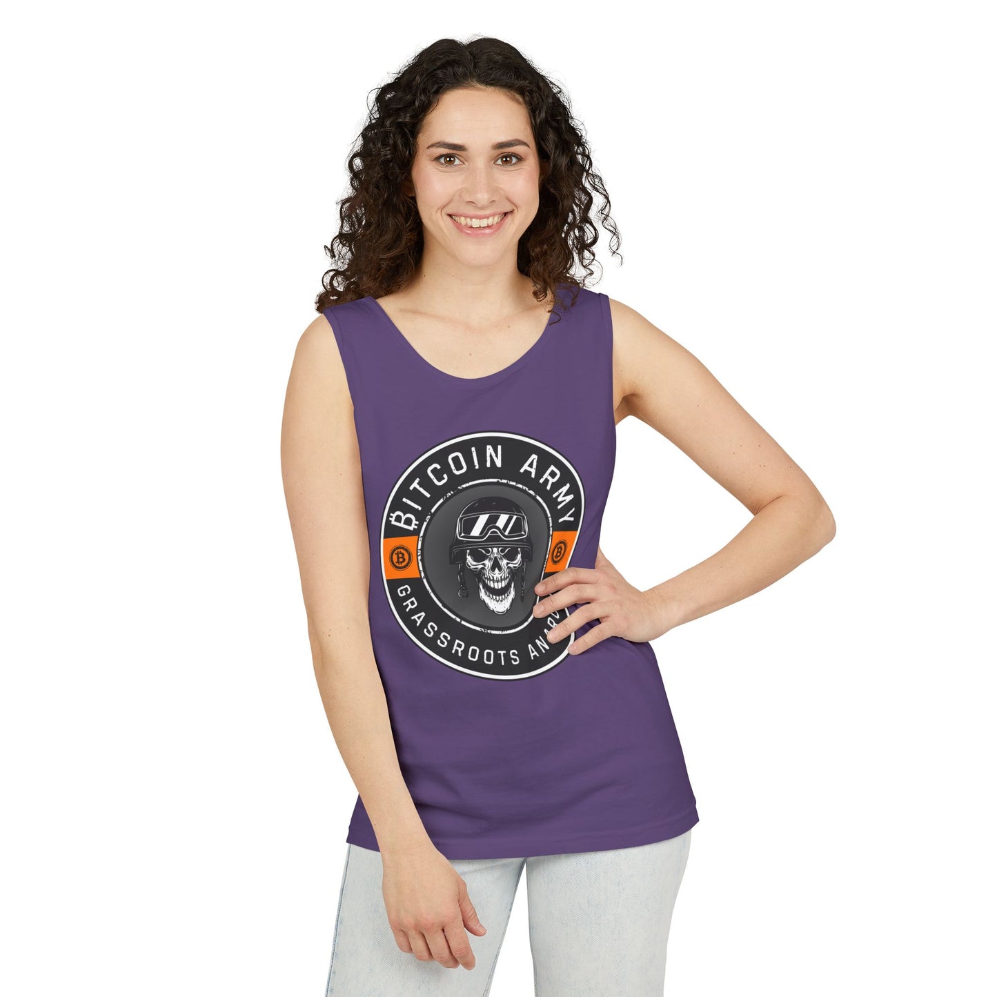 Bitcoin Army Grassroots Anarchy Tank Top