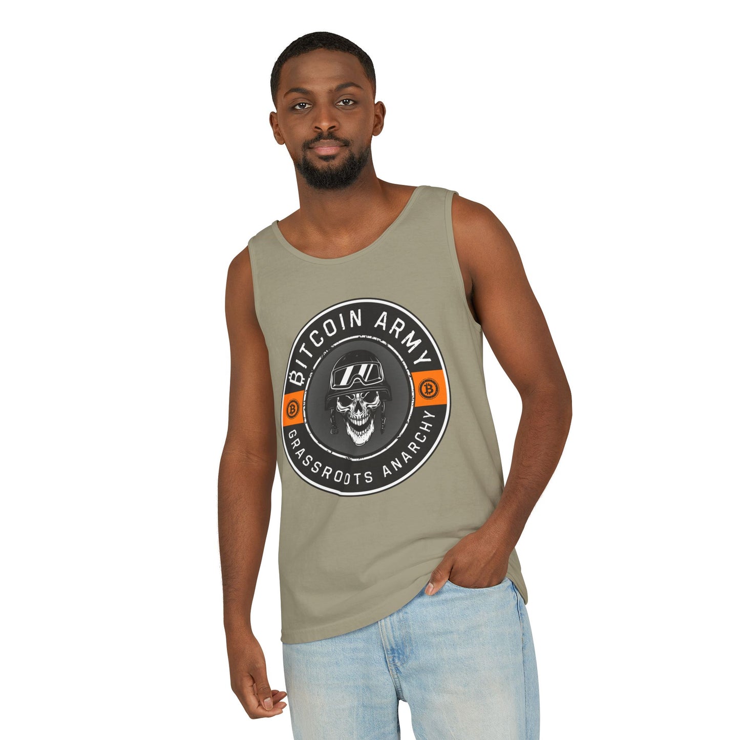 Bitcoin Army Grassroots Anarchy Tank Top
