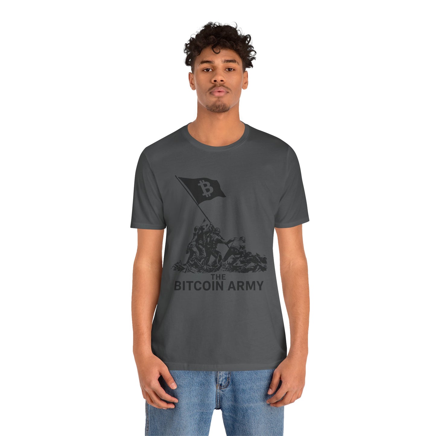The Bitcoin Army Raising Flag Unisex T-Shirt