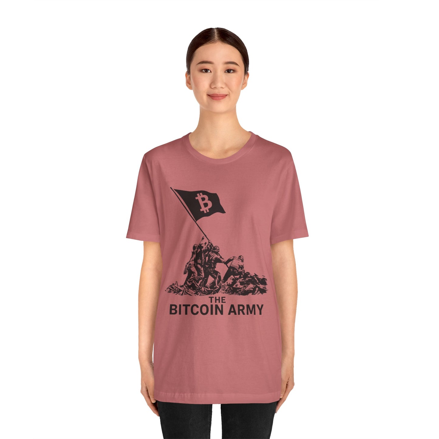 The Bitcoin Army Raising Flag Unisex T-Shirt