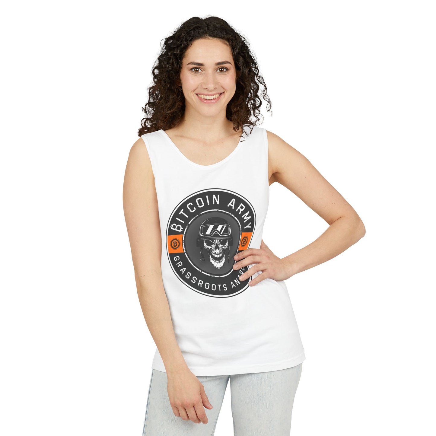 Bitcoin Army Grassroots Anarchy Tank Top