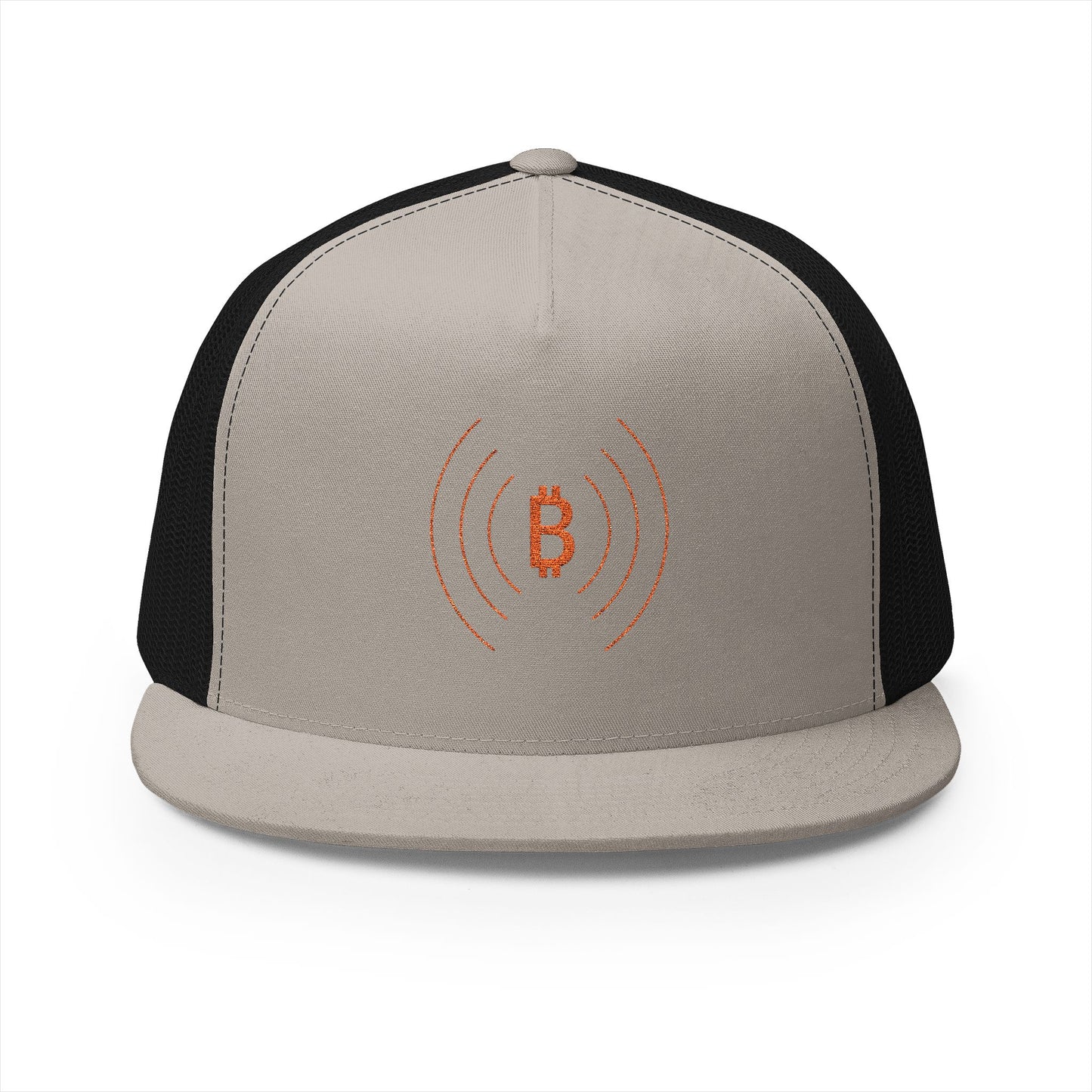 The Bitcoin Broadcast Flat Brim Trucker Hat