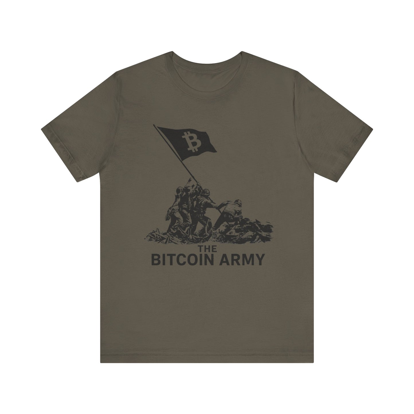 The Bitcoin Army Raising Flag Unisex T-Shirt