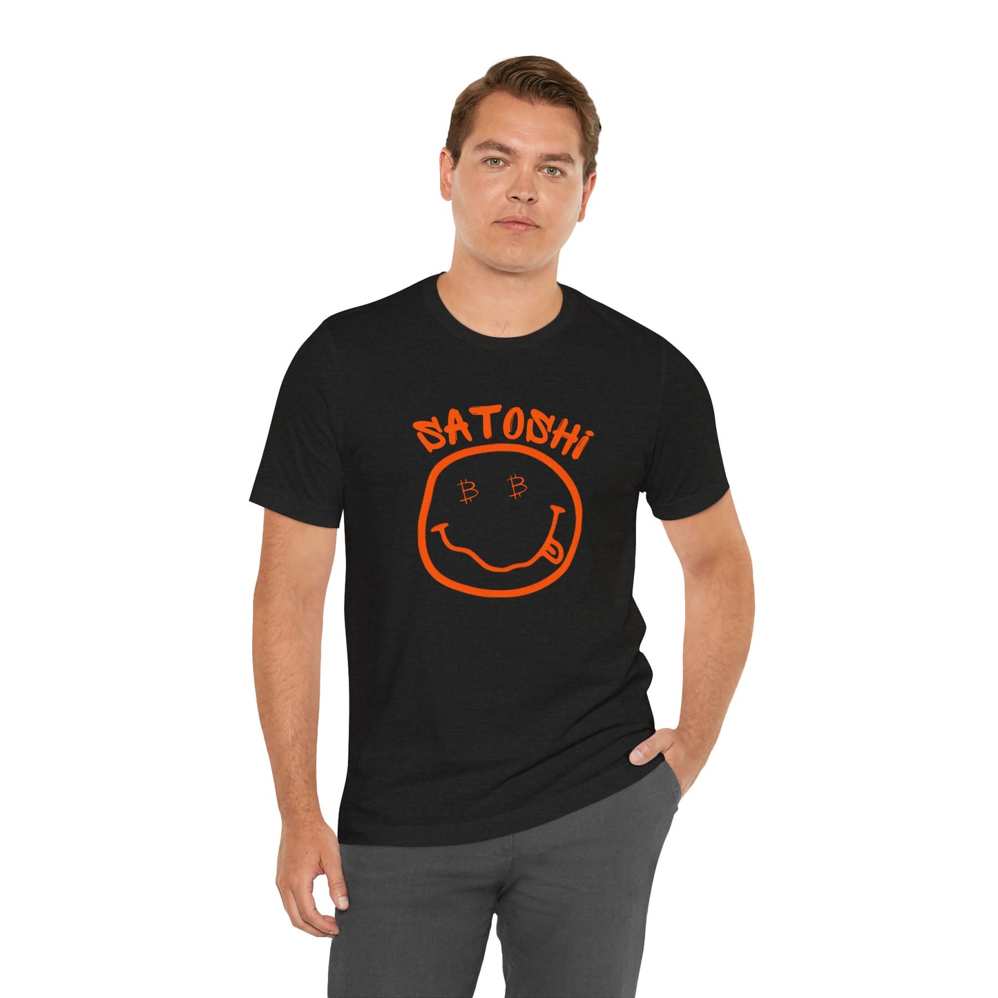 Bitcoin Eyed Satoshi Smiley T-Shirt