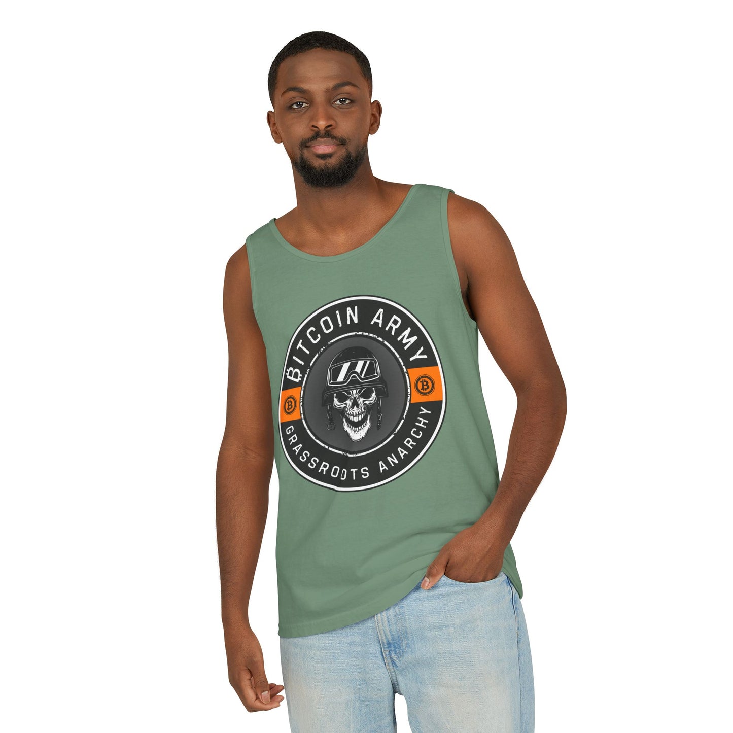 Bitcoin Army Grassroots Anarchy Tank Top