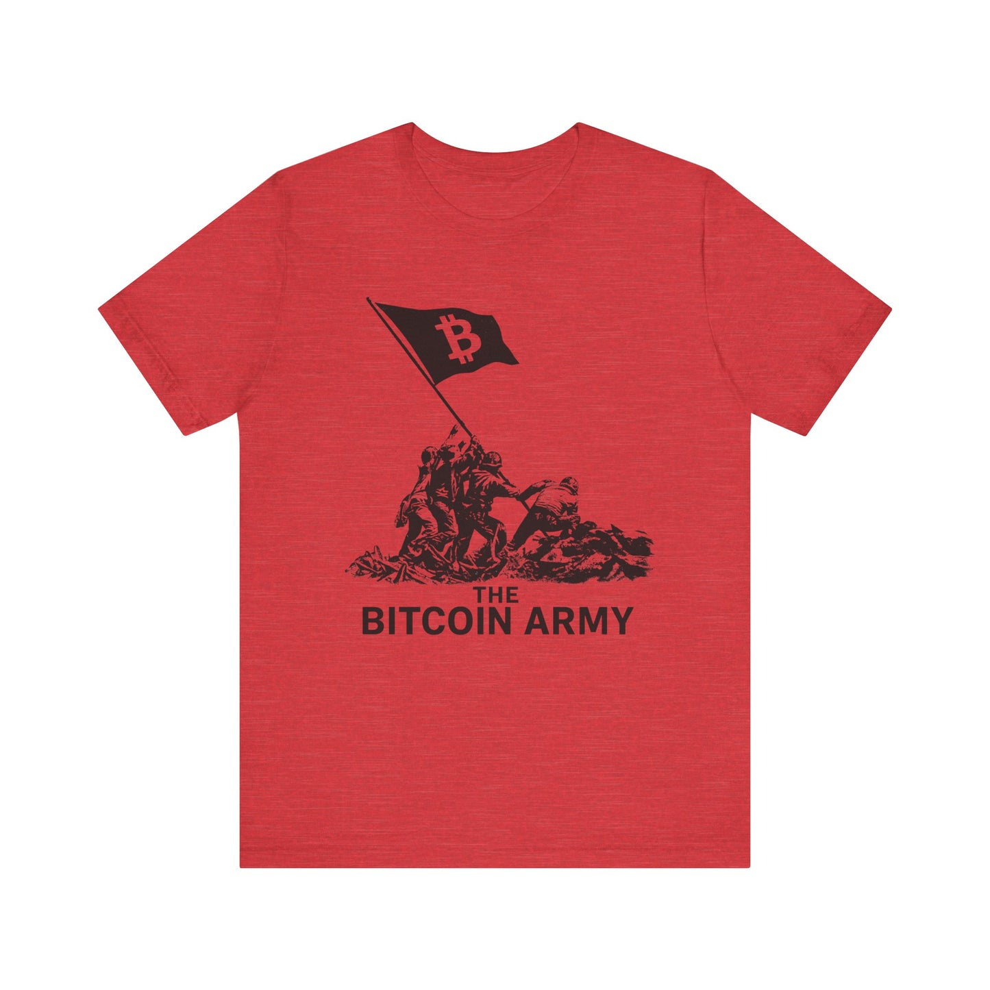 The Bitcoin Army Raising Flag Unisex T-Shirt