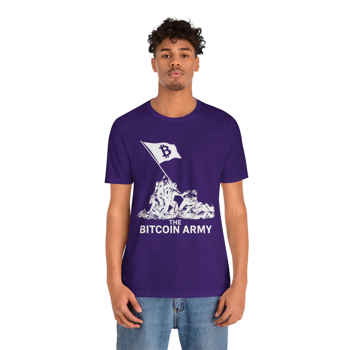 The Bitcoin Army Raising Flag Unisex T-Shirt
