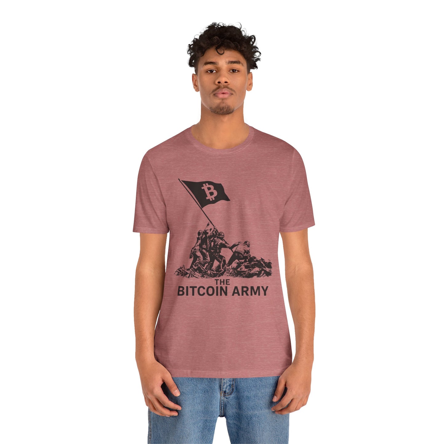 The Bitcoin Army Raising Flag Unisex T-Shirt
