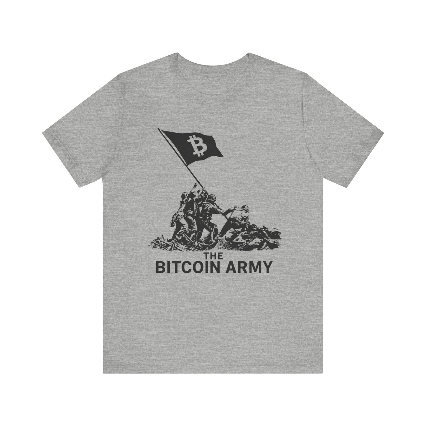 The Bitcoin Army Raising Flag Unisex T-Shirt