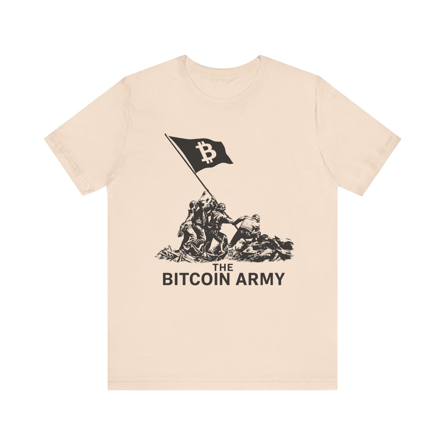 The Bitcoin Army Raising Flag Unisex T-Shirt