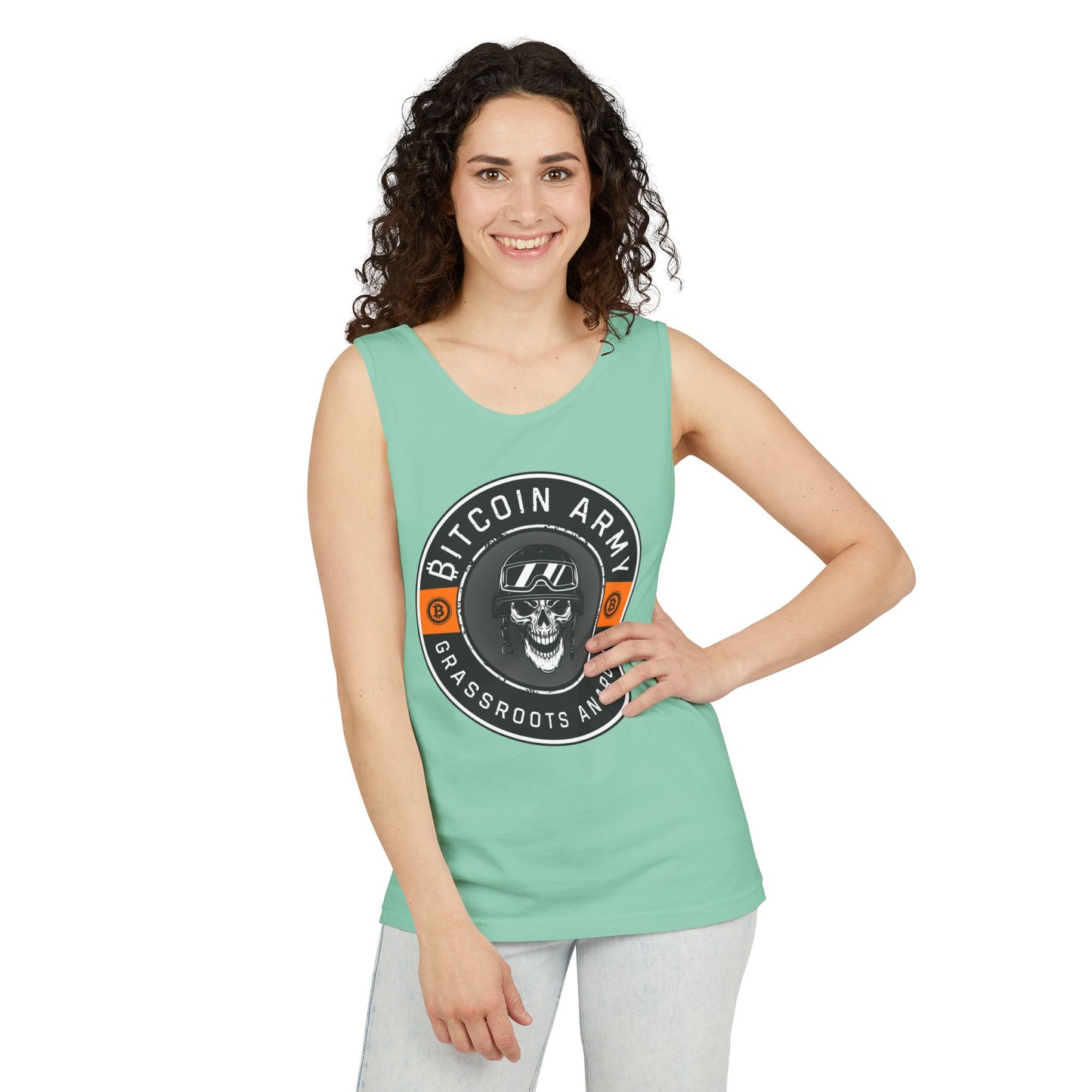 Bitcoin Army Grassroots Anarchy Tank Top