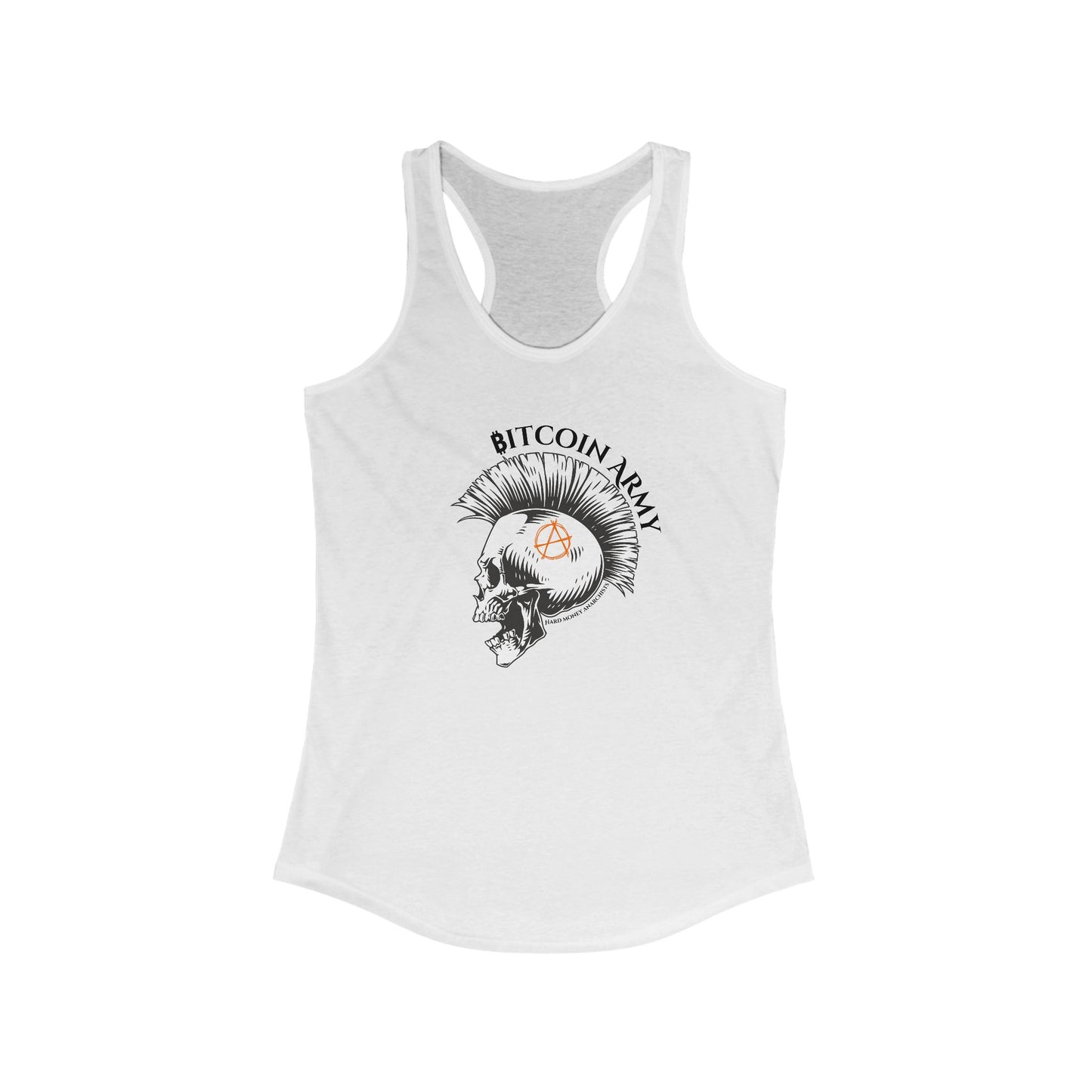 Bitcoin Army Hard Money Anarchists Women's Racerback Tank