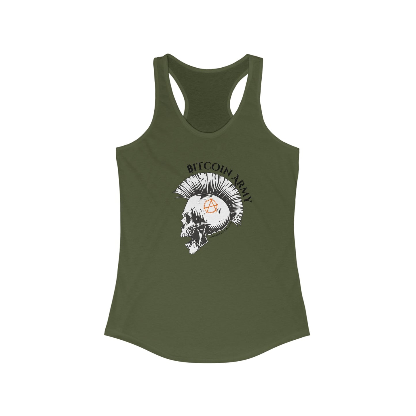 Bitcoin Army Hard Money Anarchists Women's Racerback Tank