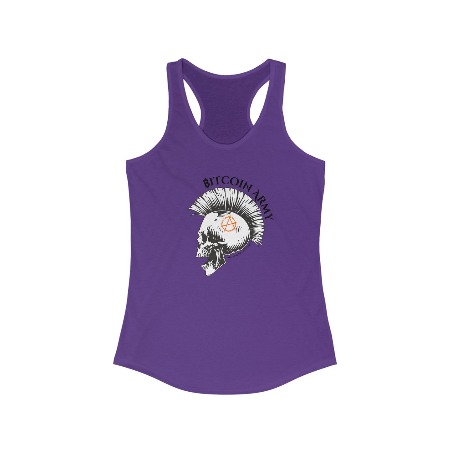 Bitcoin Army Hard Money Anarchists Women's Racerback Tank