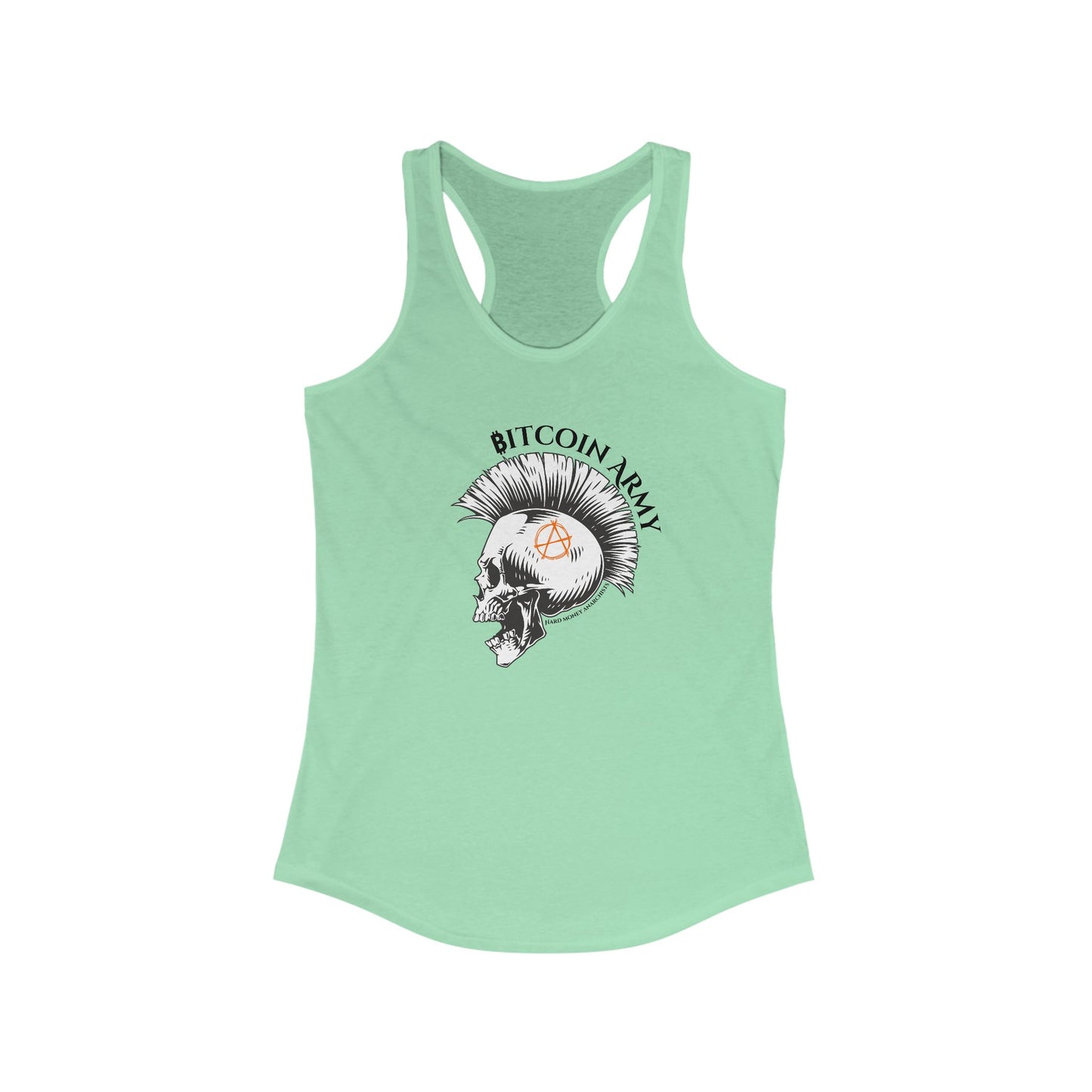 Bitcoin Army Hard Money Anarchists Women's Racerback Tank