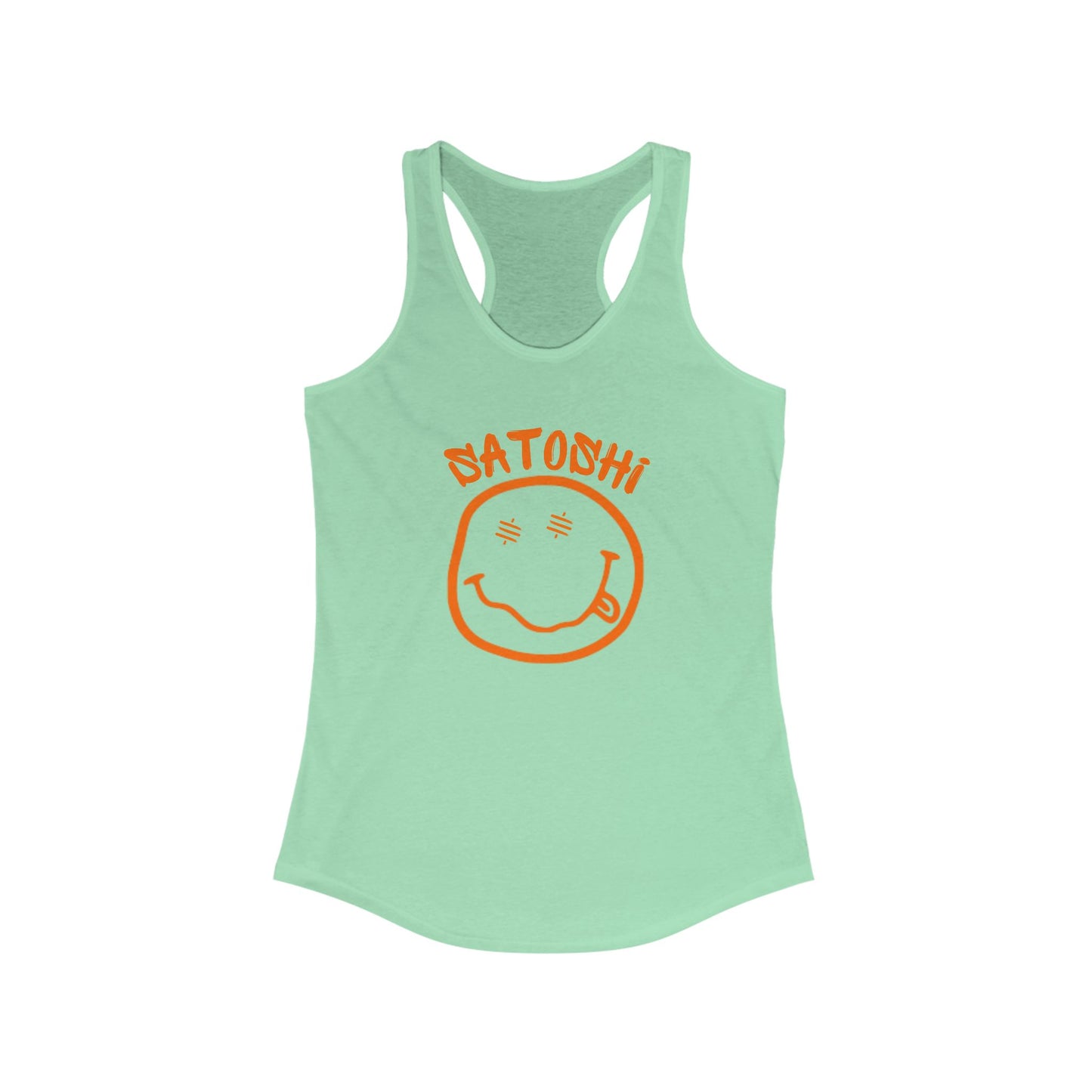 SATS Eyed Satoshi Smiley Women's Racerback Tank