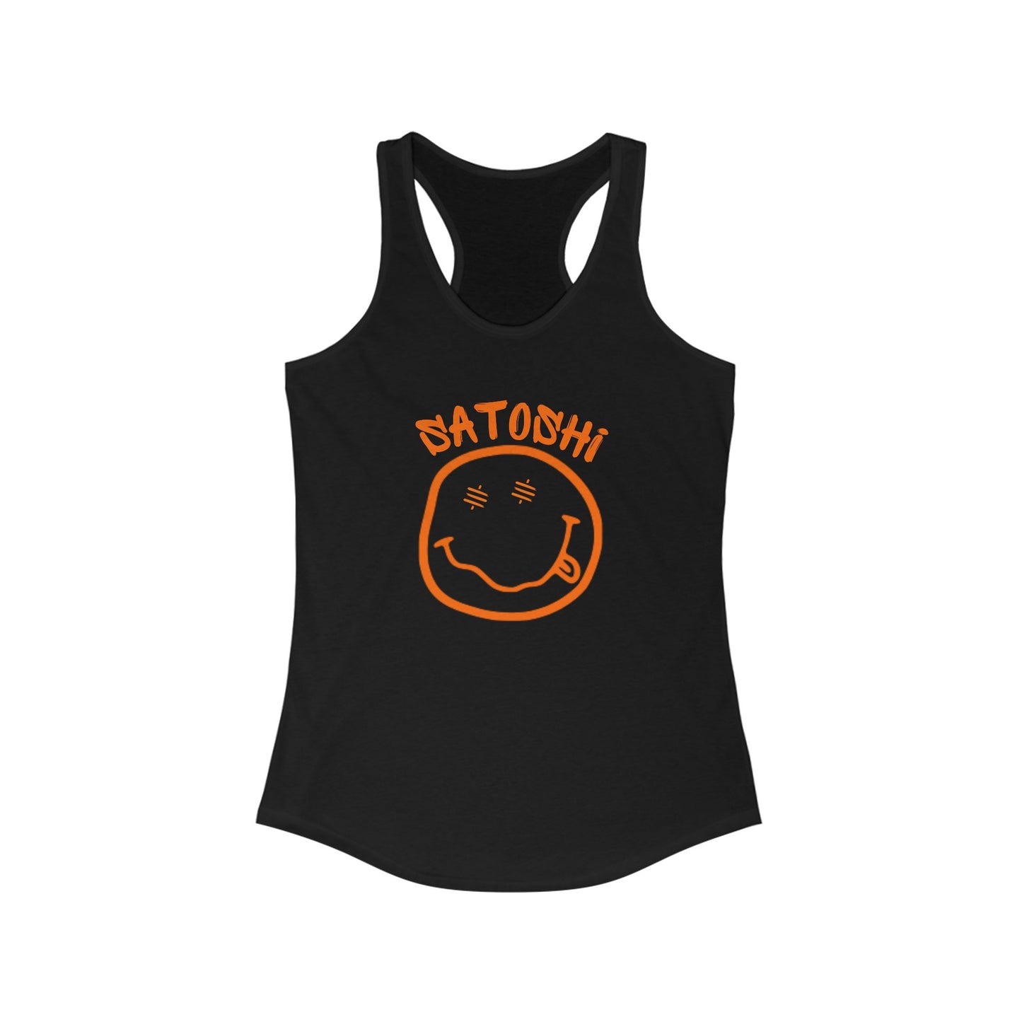 SATS Eyed Satoshi Smiley Women's Racerback Tank
