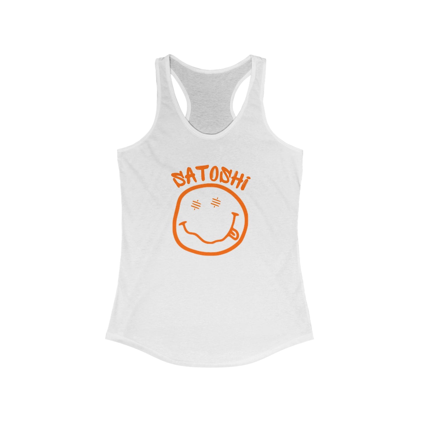 SATS Eyed Satoshi Smiley Women's Racerback Tank