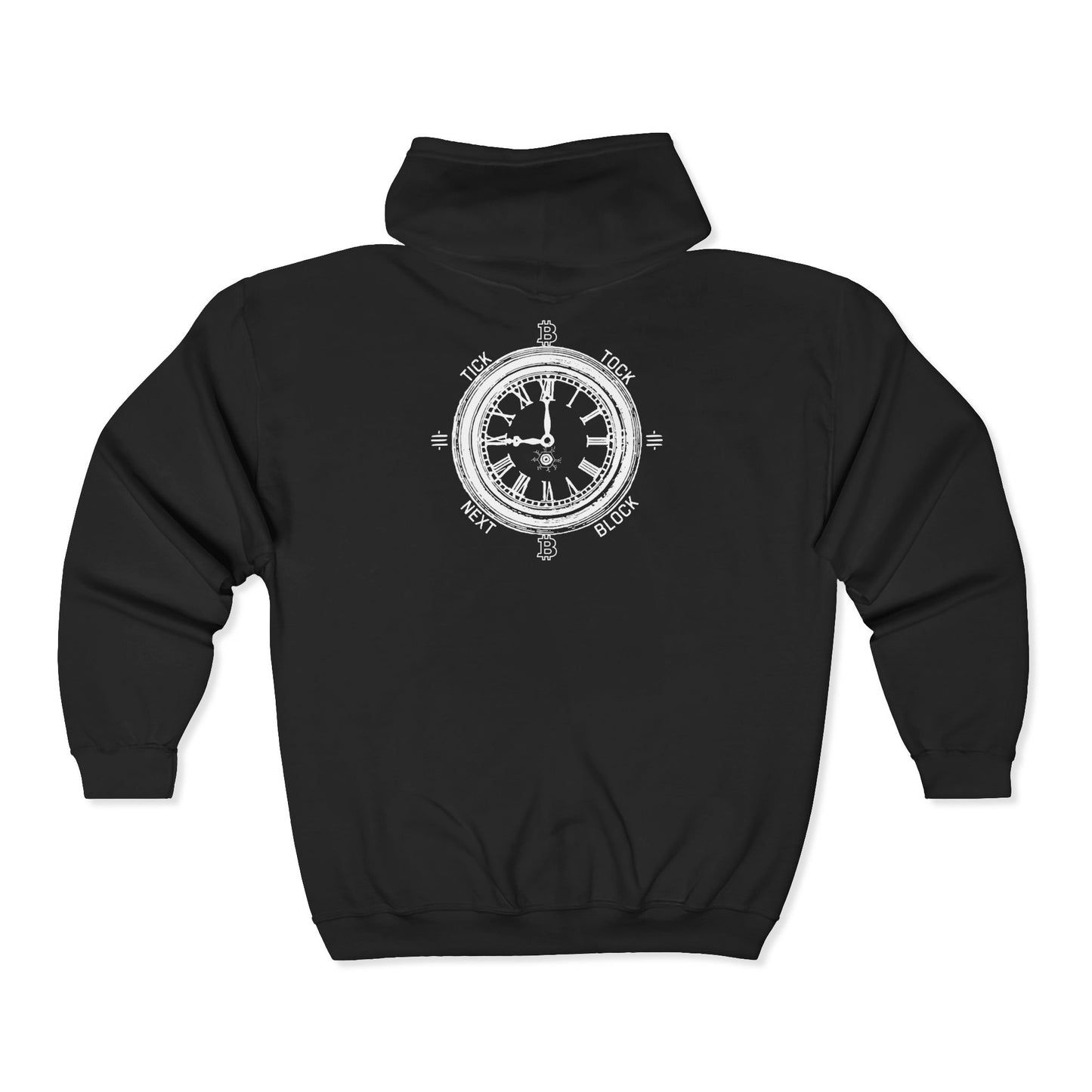 SATS Symbol Tick Tock Next Block Zip Up Hoodie