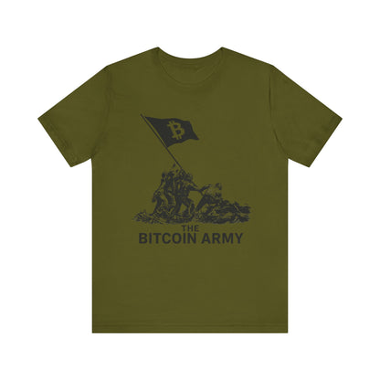 The Bitcoin Army Raising Flag Unisex T-Shirt
